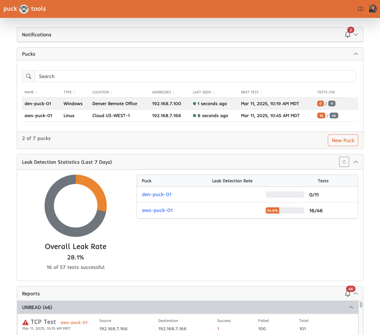 Puck Dashboard
